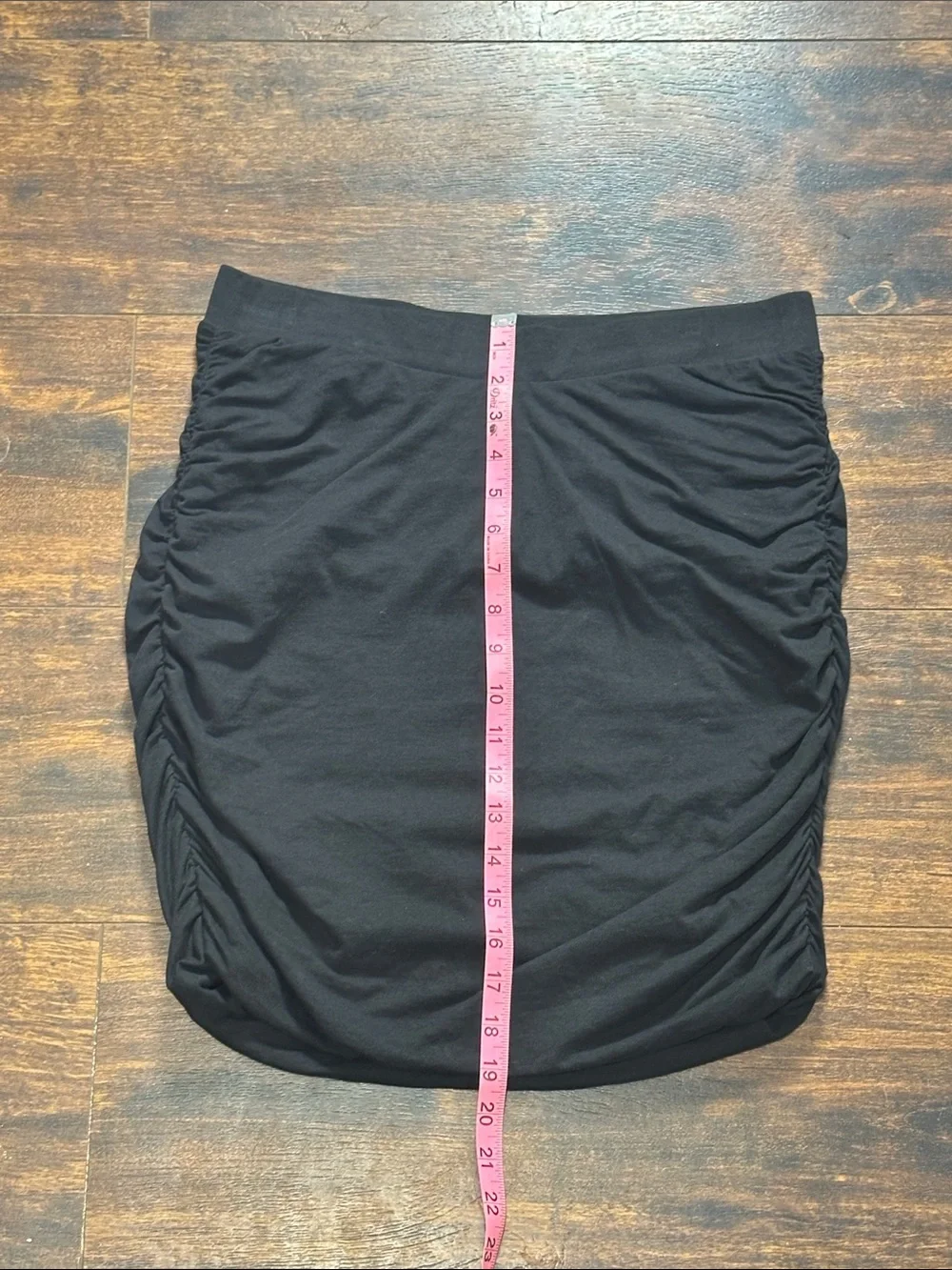 Toad & Co Shirred Thing Black Ruched Mini Skirt M 🌿🖤